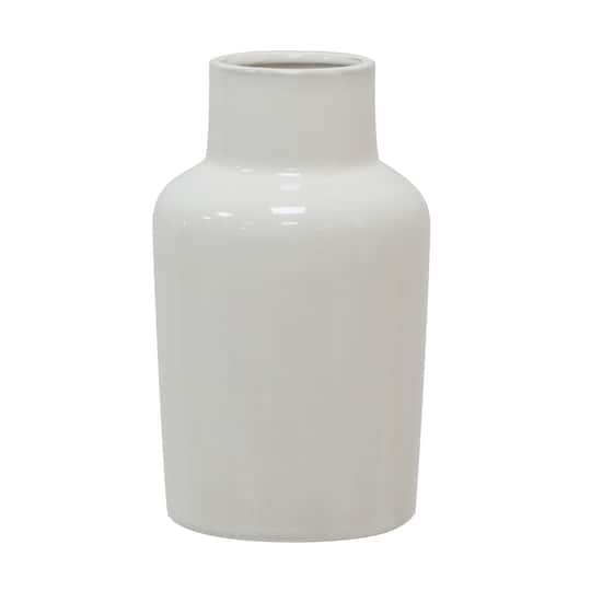 6.7" White Ceramic Vase by Ashland®